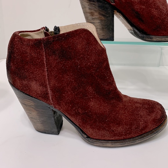 FREEBIRD Detroit red wine suede bootie - Picture 4 of 16